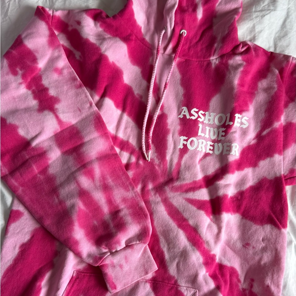 Vibrant Pink Tie-Dye Hoodie